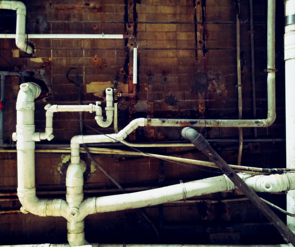 Pipes on a wall