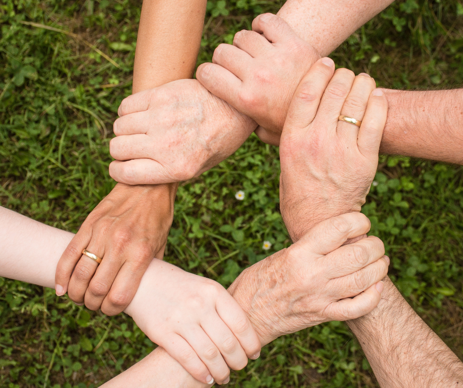 Interconnected hands.