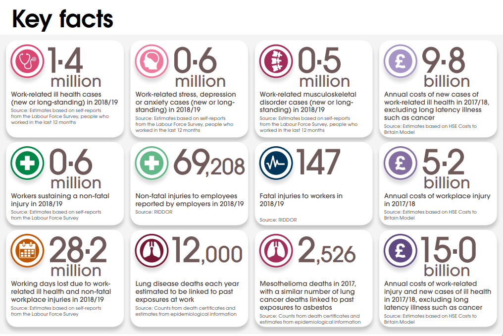 HSE statistics for 2018/2019.