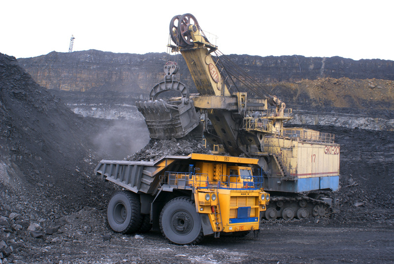 An excavator in a coal mine.