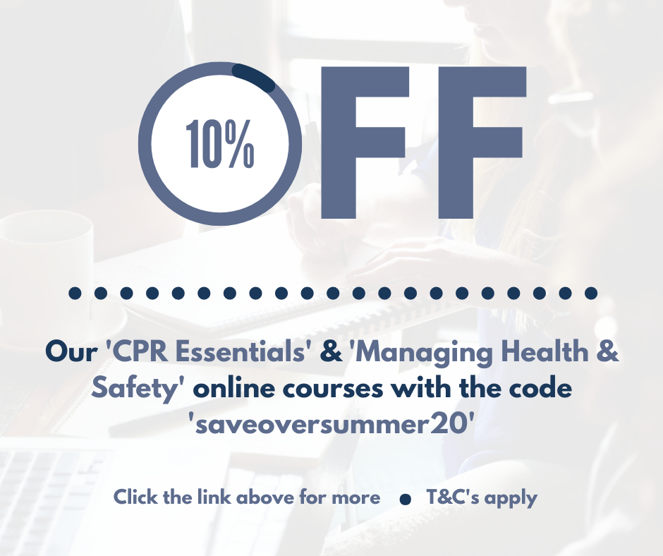 10% off CPR Essentials and Managing Health & Safety course