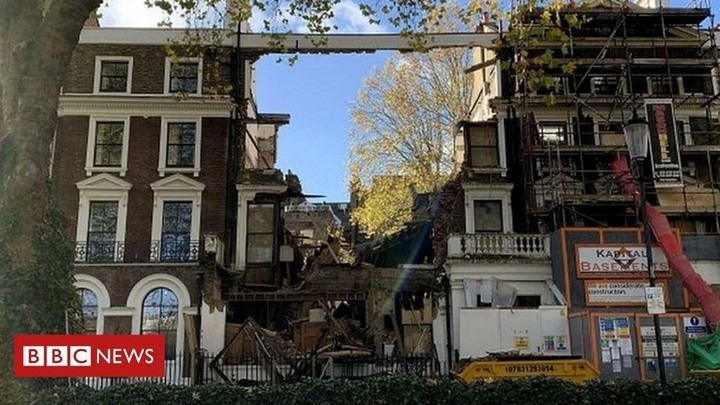 Chelsea town houses collapse from the BBC.