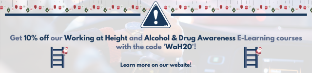 10% off Working at Height and Alcohol & Drug Awareness online training courses with the code 'WaH20'.