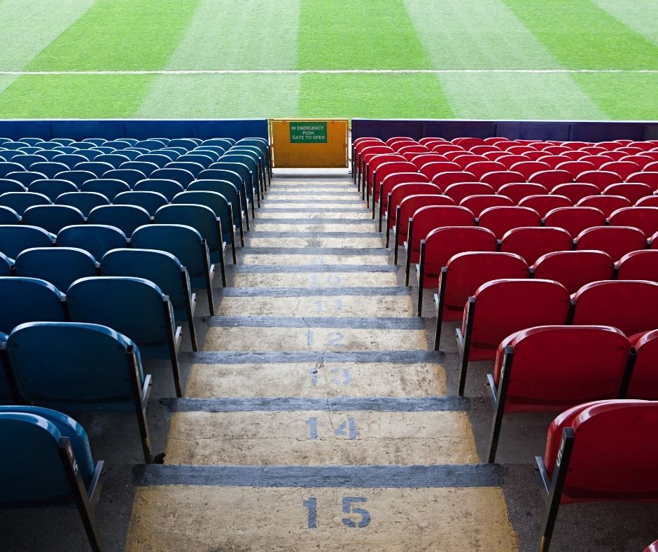 Football stadium steps