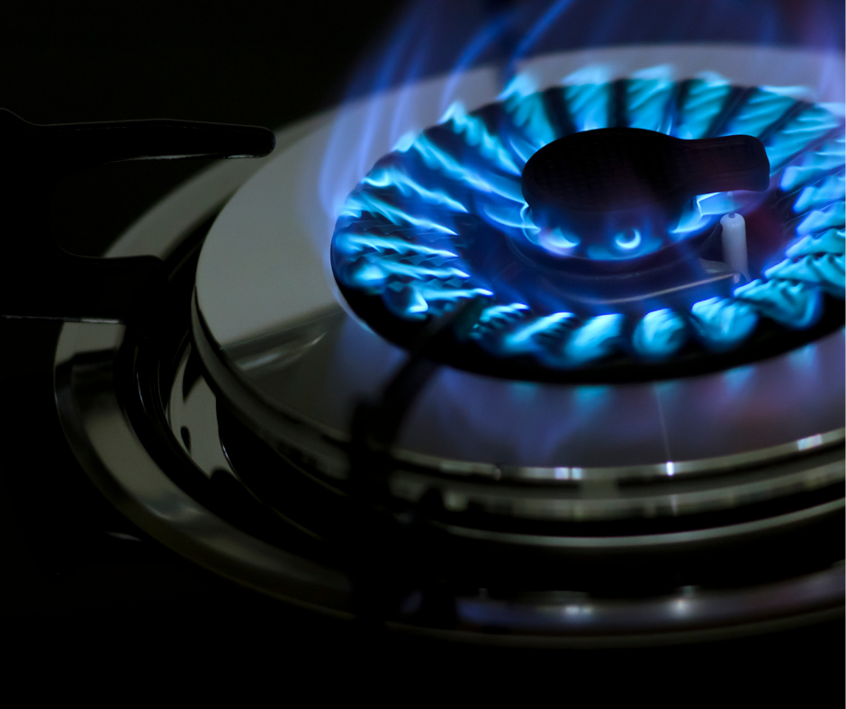 Lit gas hob