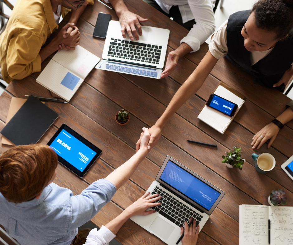 Team of professionals in a meeting