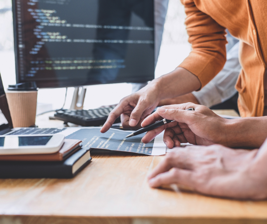 people working together at a desk