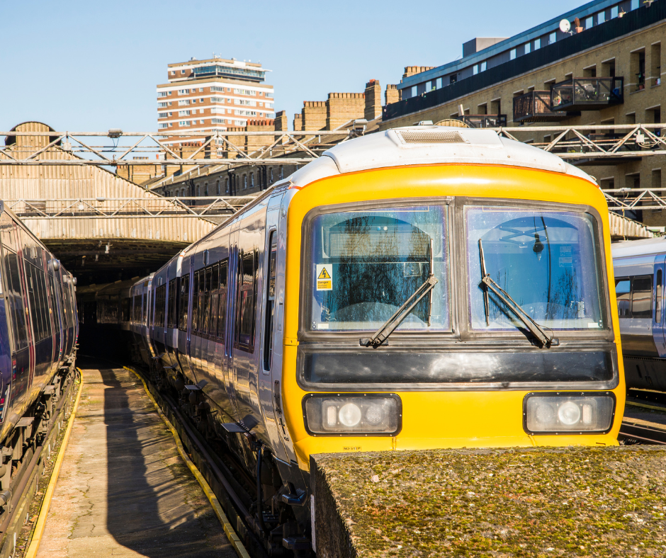 London trains in warehouse