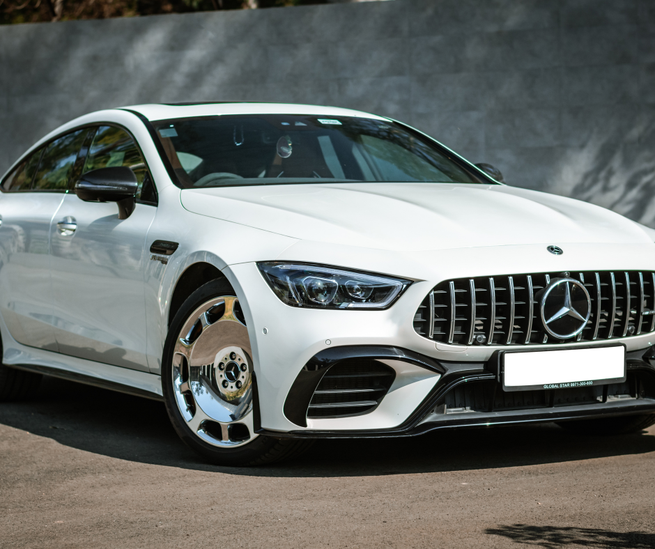 White Mercedes-Benz car