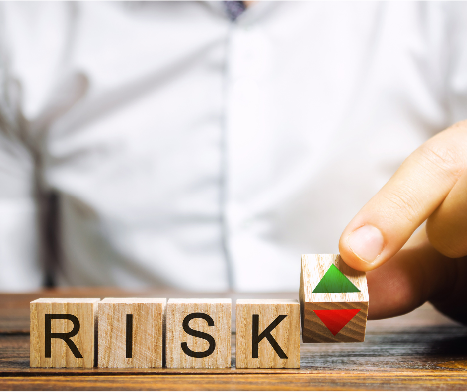 building blocks spelling out risk