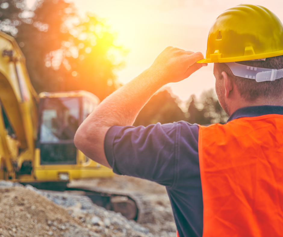 Construction worker in the sun