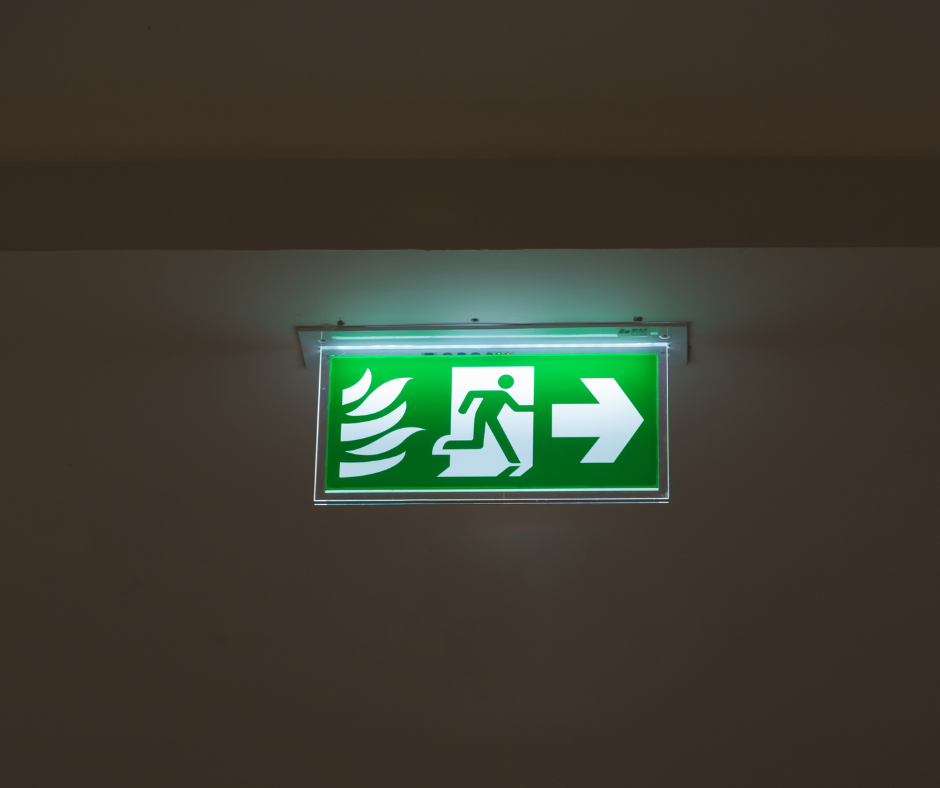 Fire exit sign