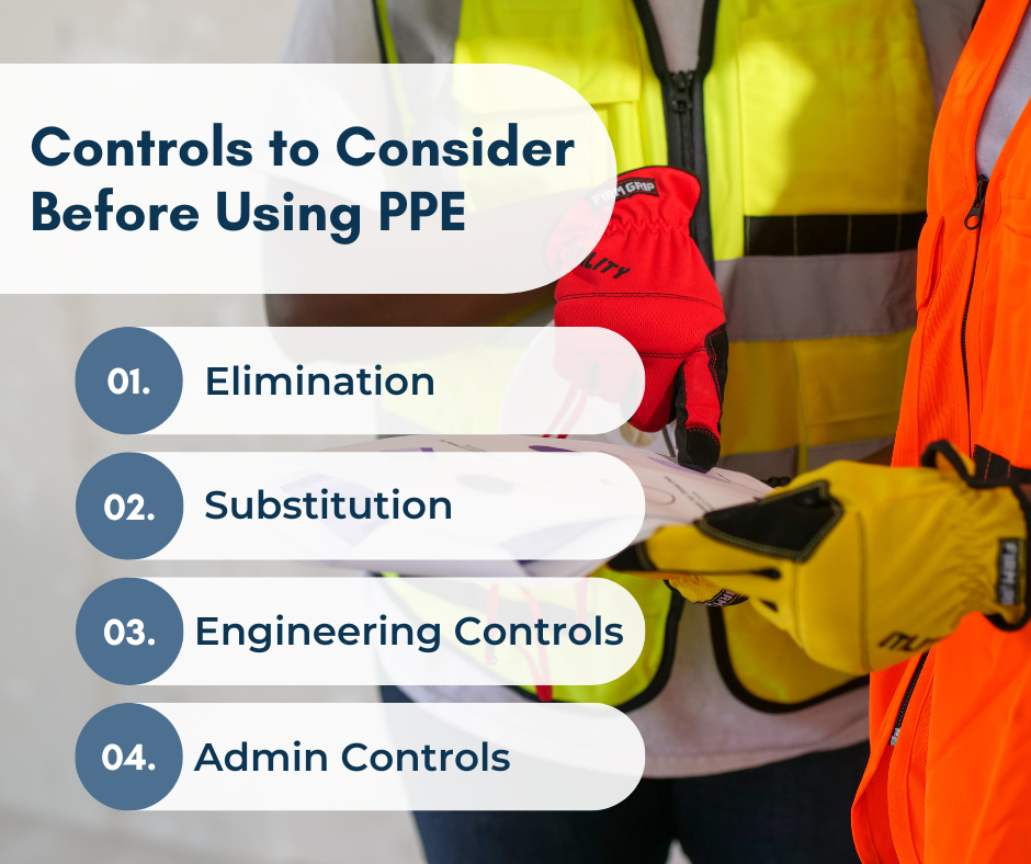 Controls to consider before using PPE