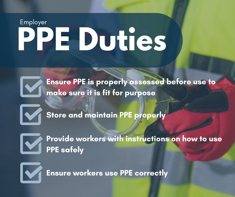 Employer ppe duties as set out in the text