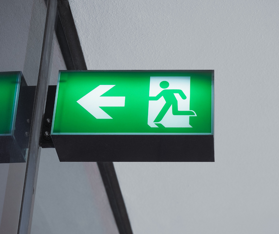 Fire exit sign