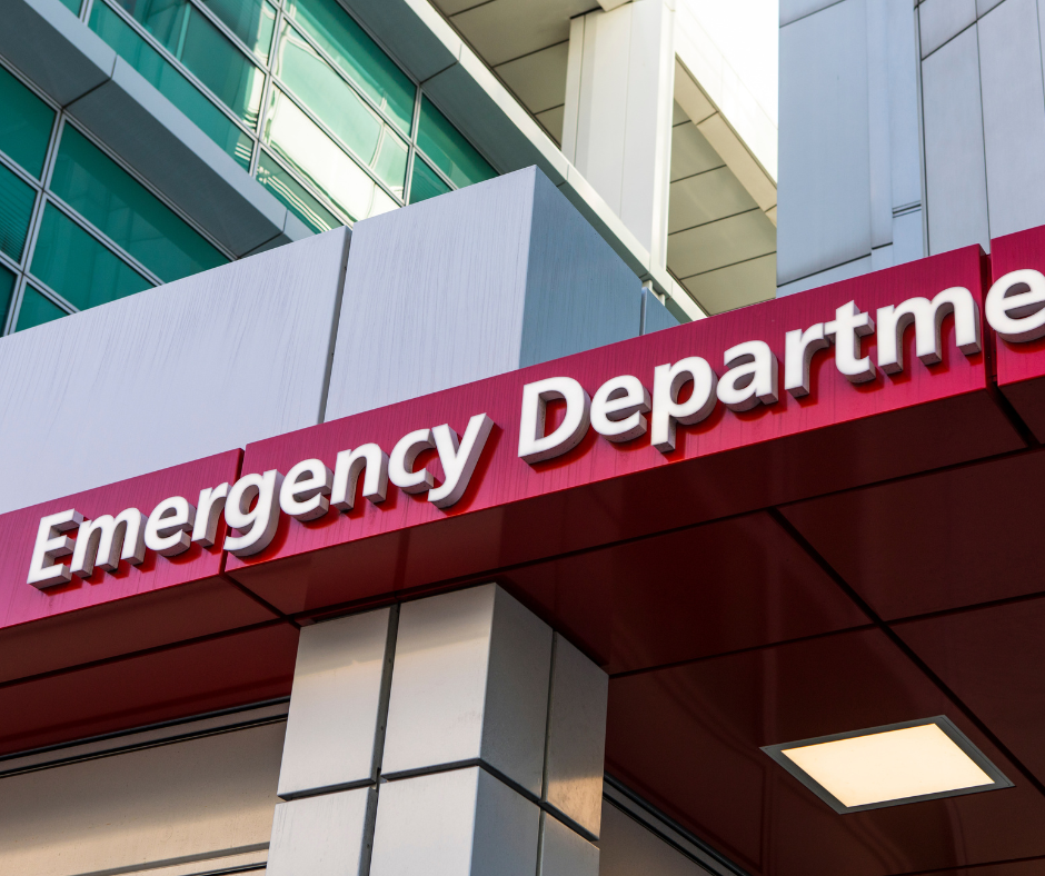 emergency department building sign