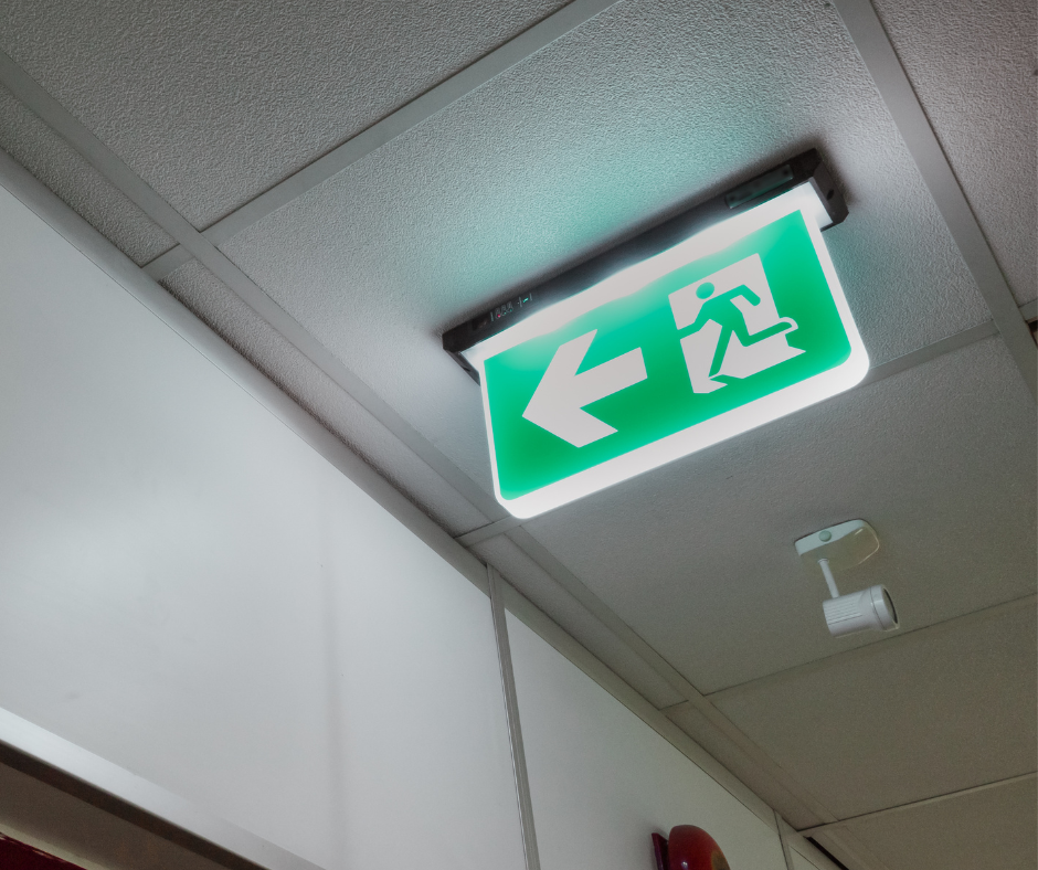 fire exit sign