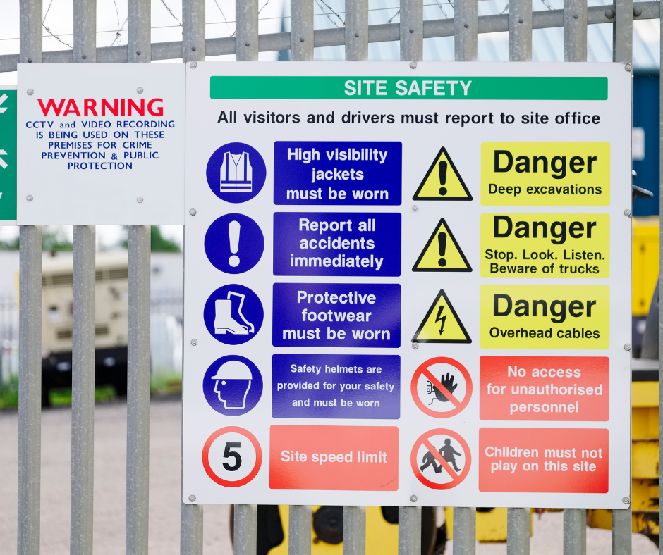 site safety signage