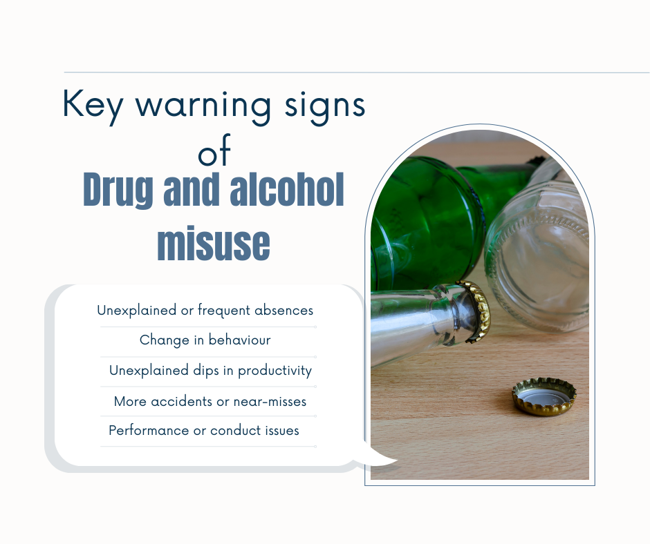 key warning signs of substance abuse as outlined in the text